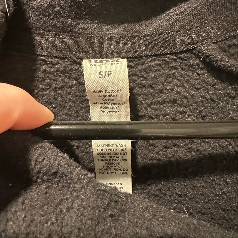 Black Women's Asymmetrical Zip Sweatshirt - Picture 3 of 6
